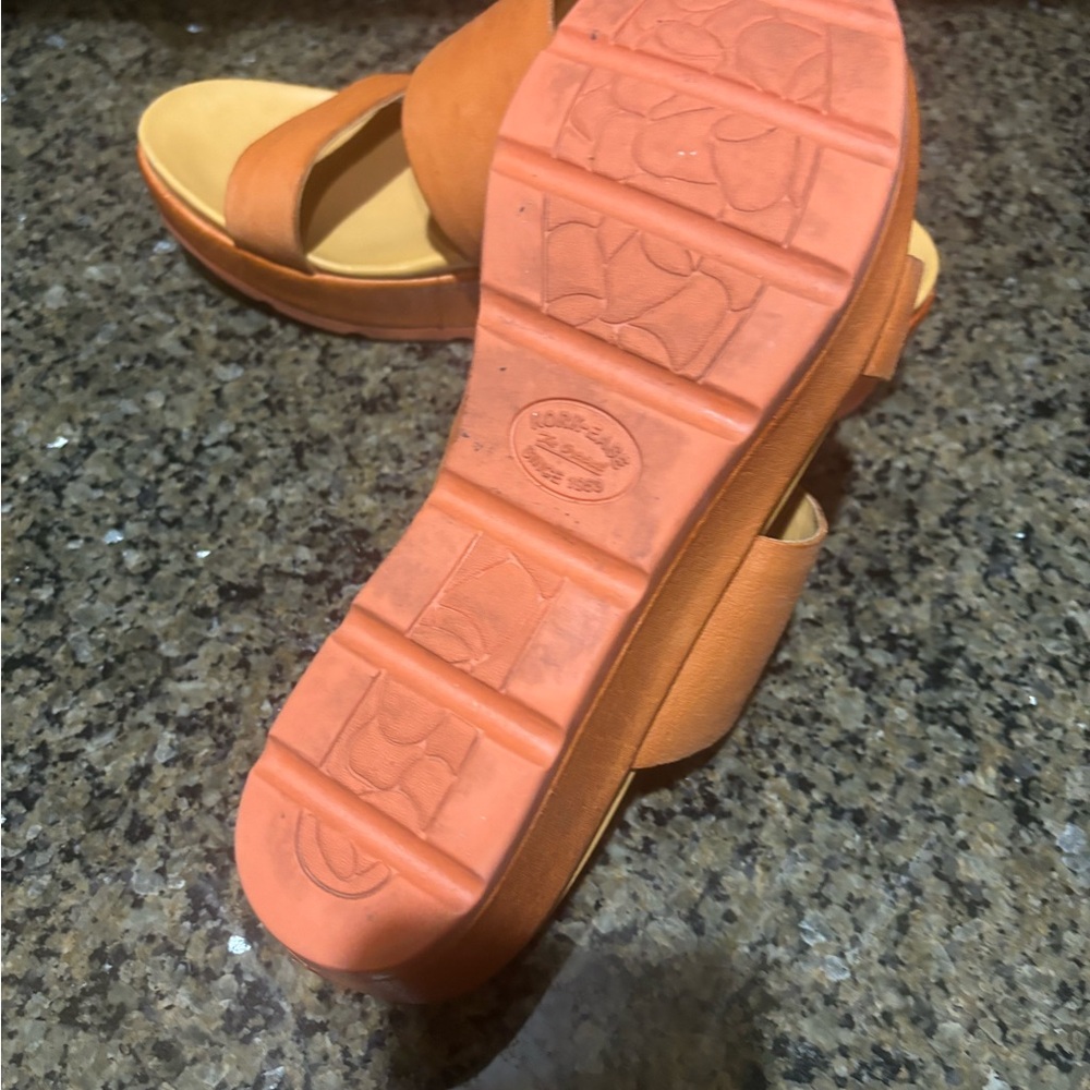 Kork-Ease Orange Platform Sandals - Picture 8 of 8